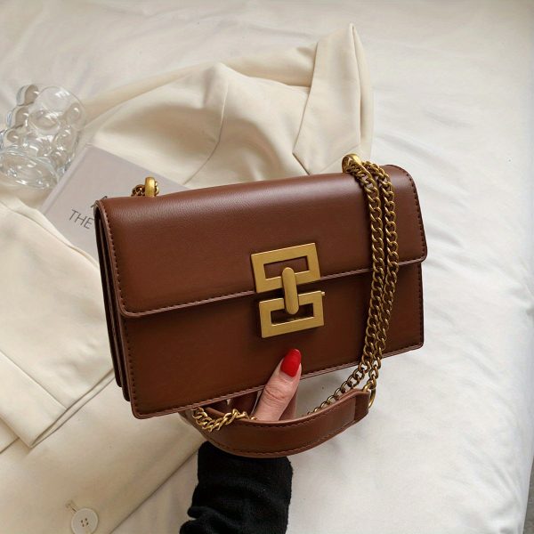 Minimalist Classic PU Leather Crossbody Bag – Women’s Square Flap Shoulder Purse for Casual Everyday Use - Image 5