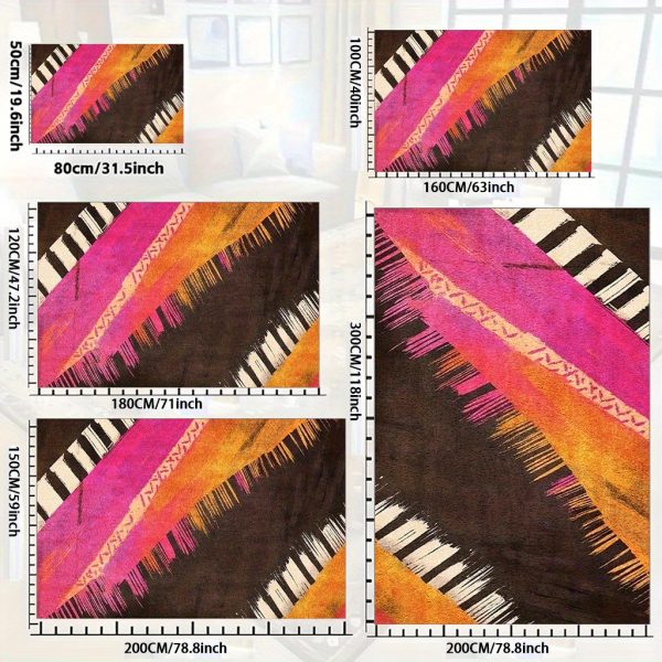 850g/m² Velvet Abstract Art Floor Mat – Thick, Non-Slip & Machine Washable Rug for Hallway, Bedroom, Living Room & Entryway – INS Style Home Decor for All Seasons - Image 3