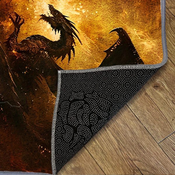 850g/m² Velvet Double Dragon Floor Mat – Thickened Non-Slip Entry Rug, Machine Washable for Hallway, Bedroom, Front Door – INS Style Decor for Christmas, Halloween, Day of the Dead & More - Image 8