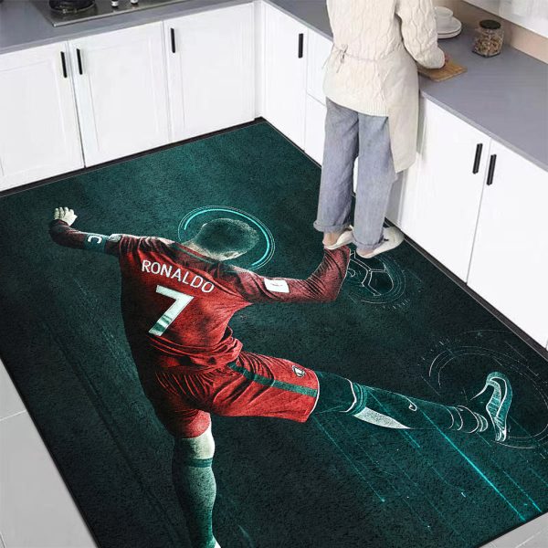 850g/m² Ultra-Soft Thick Velvet Football Player Mat – Non-Slip, Machine Washable Rug for Doorway, Hallway, Bedroom, Indoor/Outdoor Use – Cosy Decor for Holidays & Everyday - Image 2