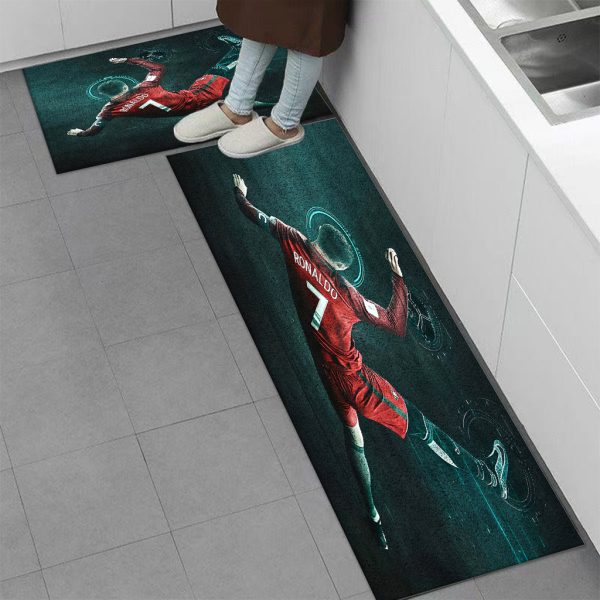 850g/m² Ultra-Soft Thick Velvet Football Player Mat – Non-Slip, Machine Washable Rug for Doorway, Hallway, Bedroom, Indoor/Outdoor Use – Cosy Decor for Holidays & Everyday - Image 4