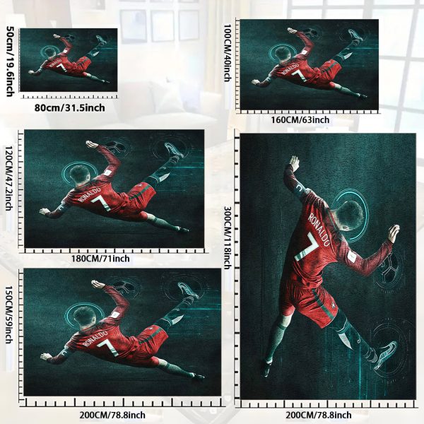 850g/m² Ultra-Soft Thick Velvet Football Player Mat – Non-Slip, Machine Washable Rug for Doorway, Hallway, Bedroom, Indoor/Outdoor Use – Cosy Decor for Holidays & Everyday - Image 3