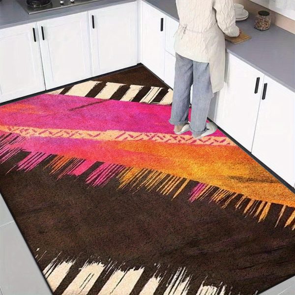 850g/m² Velvet Abstract Art Floor Mat – Thick, Non-Slip & Machine Washable Rug for Hallway, Bedroom, Living Room & Entryway – INS Style Home Decor for All Seasons - Image 2