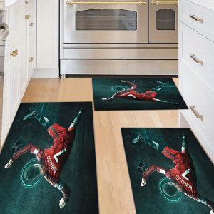 850g/m² Ultra-Soft Thick Velvet Football Player Mat – Non-Slip, Machine Washable Rug for Doorway, Hallway, Bedroom, Indoor/Outdoor Use – Cosy Decor for Holidays & Everyday