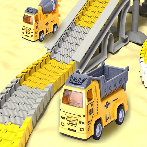 Battery-Powered DIY Construction Train Set – STEM Educational Electric Track Toy for Kids Ages 3–6 – Plastic Building Vehicle Kit, Ideal Christmas & Thanksgiving Gift - Image 8