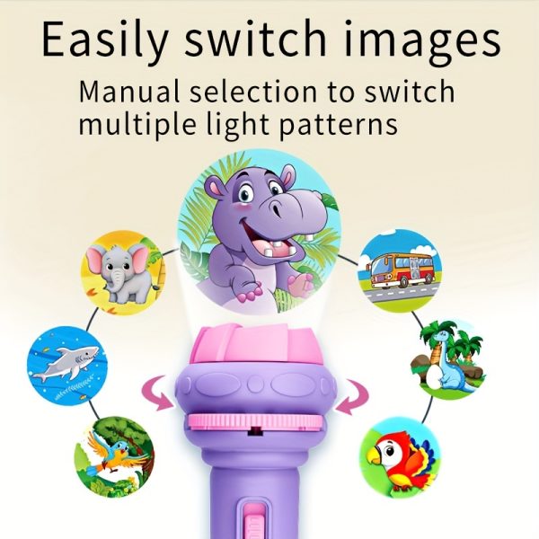 32-Pattern Projection Flashlight Toy with 4 Cards – Educational Puzzle Torch for Kids – Animal, Dinosaur, Vehicle & Space Themes – Fun Winter Bedtime Learning Gift - Image 12