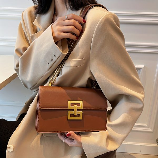 Minimalist Classic PU Leather Crossbody Bag – Women’s Square Flap Shoulder Purse for Casual Everyday Use - Image 11