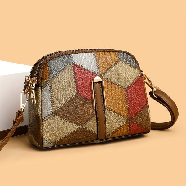 Weidola Women’s Casual Rhombus Geometric Mini Crossbody Bag – Multi-Colour with Adjustable Strap, Zipper Closure & Durable Oil-Edge Trim - Image 8