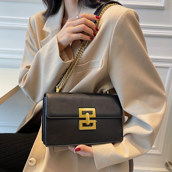 Minimalist Classic PU Leather Crossbody Bag – Women’s Square Flap Shoulder Purse for Casual Everyday Use - Image 2