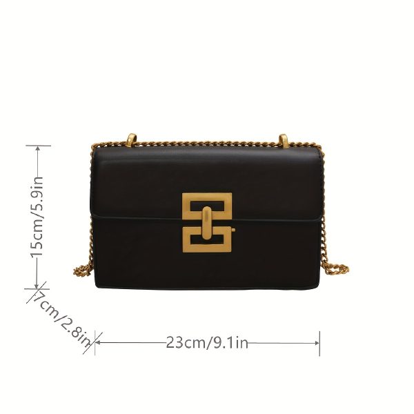 Minimalist Classic PU Leather Crossbody Bag – Women’s Square Flap Shoulder Purse for Casual Everyday Use - Image 17