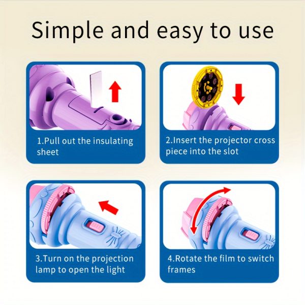 32-Pattern Projection Flashlight Toy with 4 Cards – Educational Puzzle Torch for Kids – Animal, Dinosaur, Vehicle & Space Themes – Fun Winter Bedtime Learning Gift - Image 11