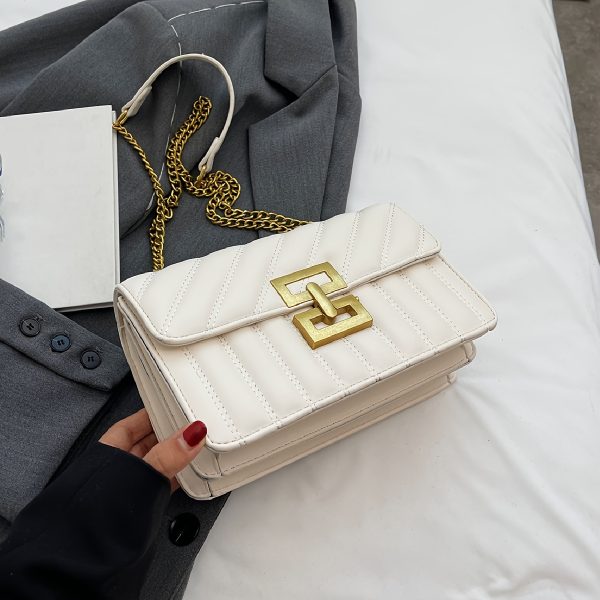 Minimalist Classic PU Leather Crossbody Bag – Women’s Square Flap Shoulder Purse for Casual Everyday Use - Image 12