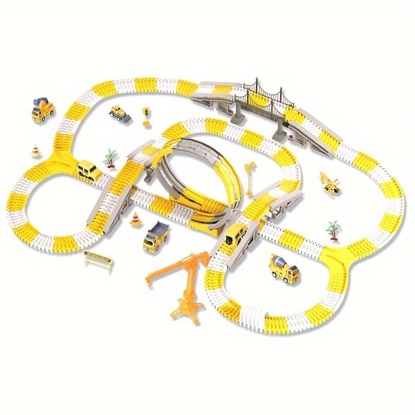 Battery-Powered DIY Construction Train Set – STEM Educational Electric Track Toy for Kids Ages 3–6 – Plastic Building Vehicle Kit, Ideal Christmas & Thanksgiving Gift - Image 10