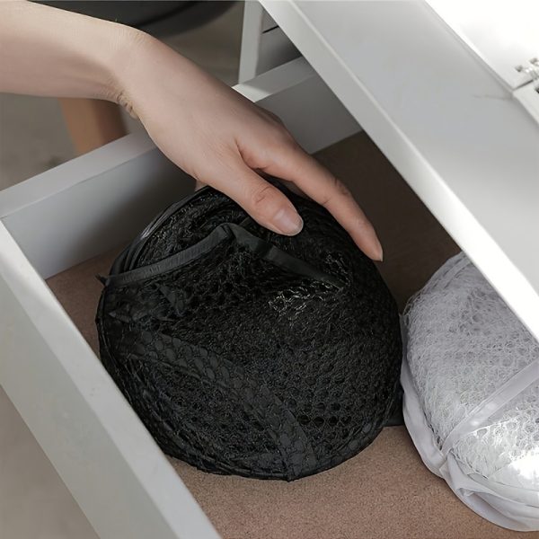 Collapsible Pop-Up Laundry Basket with Ergonomic Handle – Durable Mesh Fabric Bin for Bathroom, Bedroom & Laundry Room Organisation - Image 9