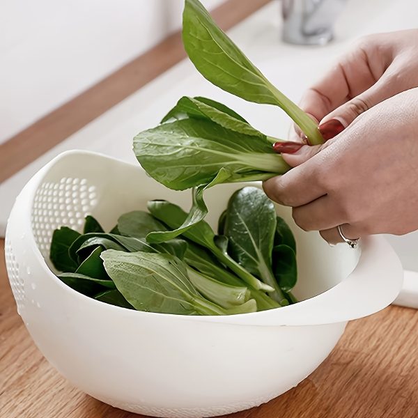 Modern Plastic Kitchen Strainer Basket – Multi-Purpose Food Drain Basket for Washing & Draining Fruits, Vegetables & Pasta - Image 8