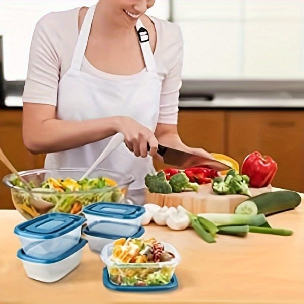 10-Piece Reusable Food Storage Container Set with Leakproof Lids – BPA-Free Meal Prep Boxes for Kitchen, Office, School & Picnics - Image 5