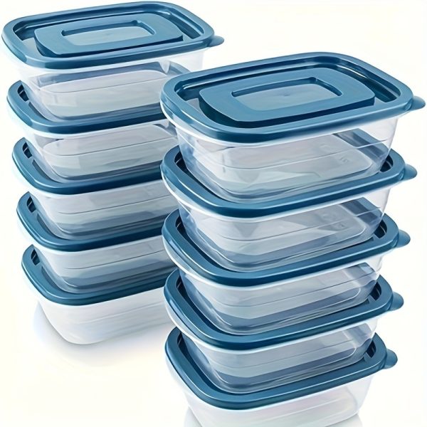 10-Piece Reusable Food Storage Container Set with Leakproof Lids – BPA-Free Meal Prep Boxes for Kitchen, Office, School & Picnics