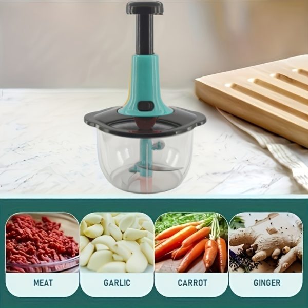 Quick Manual Press Chopper – Easy-to-Use Vegetable, Fruit & Herb Chopper for Salsa, Pesto & Puree – Durable Kitchen Essential & Holiday Gift - Image 7