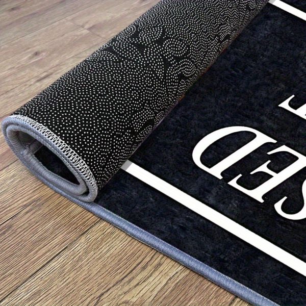 "I AM BLESSED" Luxurious Velvet Doormat – Black & Gold Non-Slip Entry Mat, Machine Washable, Thick Polyester Rug for Hallway, Living Room, Entryway – Elegant Decor for Christmas, Thanksgiving, Mother’s Day - Image 9