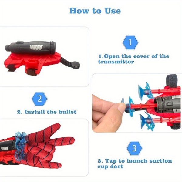 1pc Spider Web Launcher Wrist Toy – Hero Role-Play Strap-On Launcher for Kids – Ideal Party Favour, Christmas & Birthday Gift – Fun Pretend Play Accessory (Gloves Not Included) - Image 6