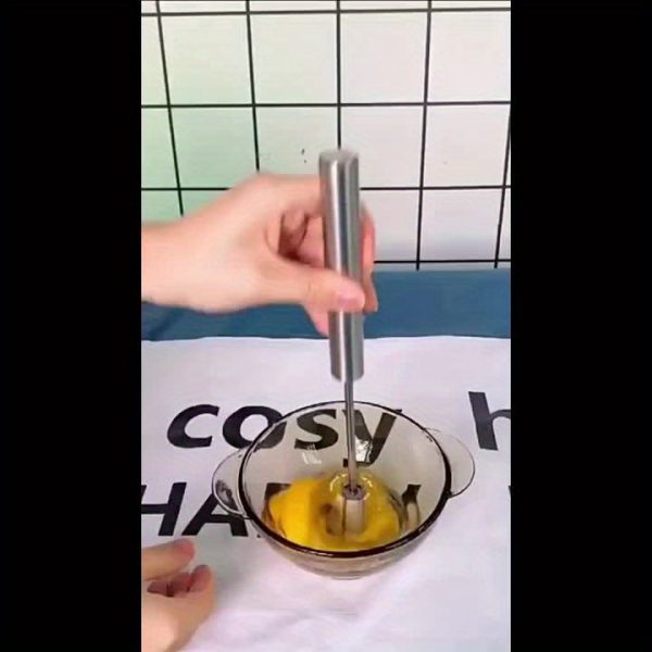 Wireless Hand Mixer – 4-Speed Manual Egg Beater with Metal Blades, No-Electricity Kitchen Tool for Baking & Cooking - Image 10