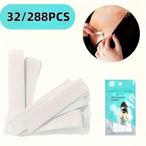 32/288pcs Double-Sided Fashion Tape – Transparent Body & Clothing Adhesive Strips for Dress and Wardrobe Fixes