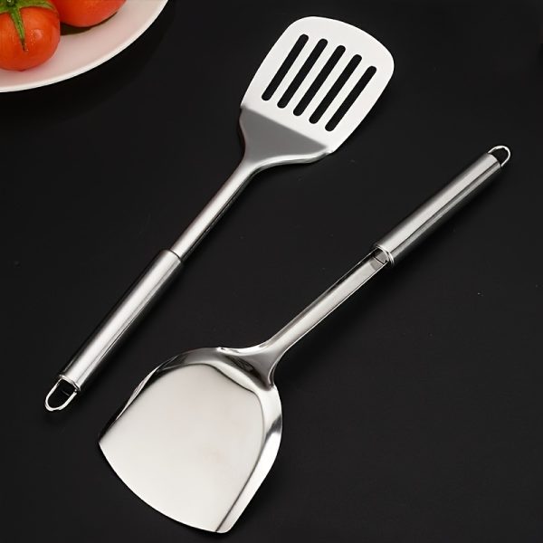 9pcs Stainless Steel Kitchen Utensil Set – Rust-Resistant Cooking & Serving Tools with Ergonomic Handles - Image 9