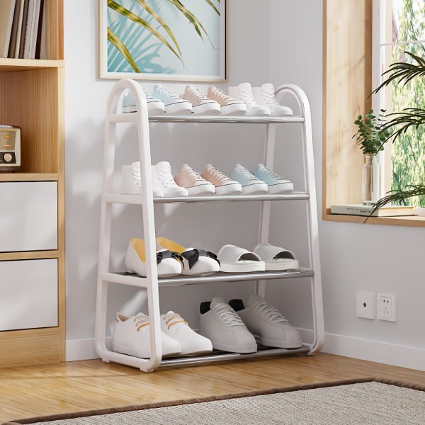 A-Type 4-Layer Shoe Rack – Durable Plastic Shoe Organiser, Easy to Assemble & Space-Saving Design - Image 2