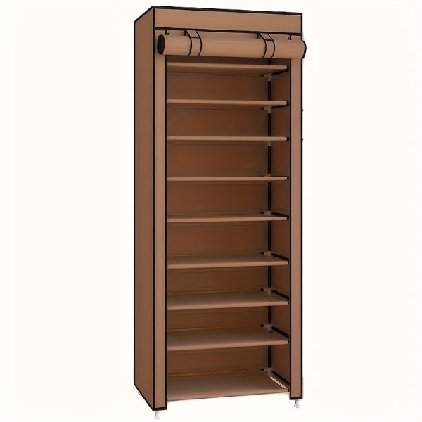 Multi-Layer Large Capacity Storage Rack with Dust Cover – Organiser with Zipper Closure for Clothes, Shoes & Household Items - Image 9