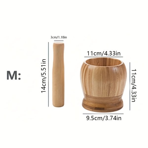 Premium Wooden Garlic Mincer & Pepper Grinder – Hand-Cranked Spice Mill for Herbs, Seeds, Avocado Sauce & Pills – Ergonomic, No Electricity Needed - Image 5
