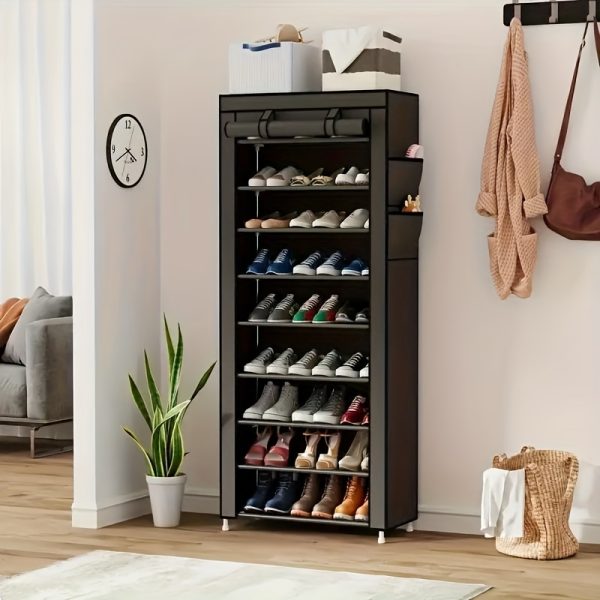 Multi-Layer Large Capacity Storage Rack with Dust Cover – Organiser with Zipper Closure for Clothes, Shoes & Household Items - Image 4