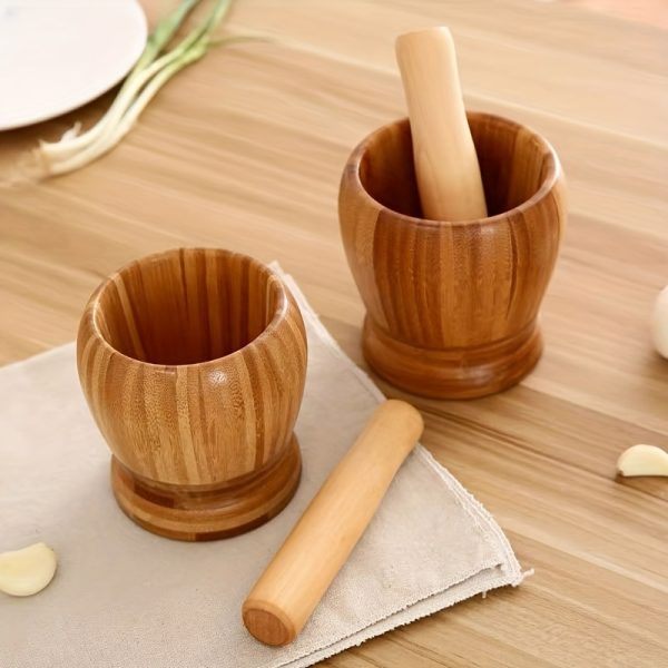 Premium Wooden Garlic Mincer & Pepper Grinder – Hand-Cranked Spice Mill for Herbs, Seeds, Avocado Sauce & Pills – Ergonomic, No Electricity Needed - Image 12