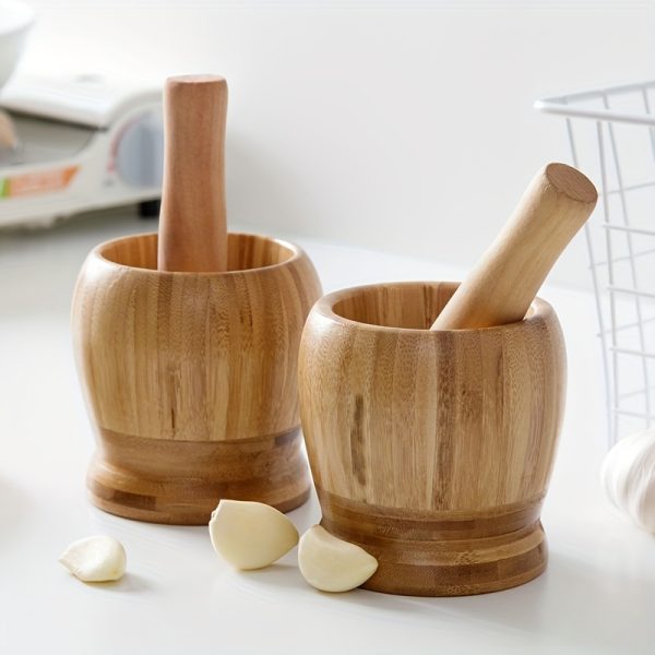 Premium Wooden Garlic Mincer & Pepper Grinder – Hand-Cranked Spice Mill for Herbs, Seeds, Avocado Sauce & Pills – Ergonomic, No Electricity Needed - Image 9