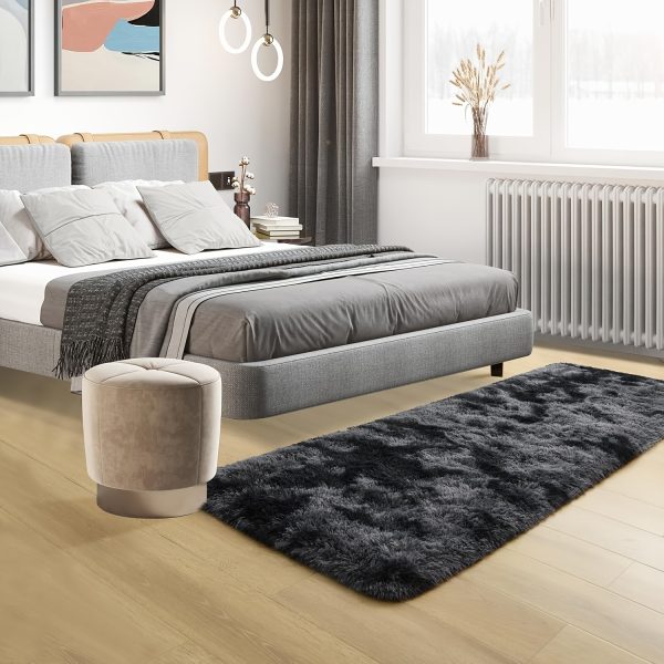 1pc Tie-Dye Shag Area Mat – Thick Non-Slip Polyester Floor Rug for Bedroom & Living Room – Soft, Decorative & Easy-Care Indoor Carpet for Sofa or Coffee Table Decor - Image 5