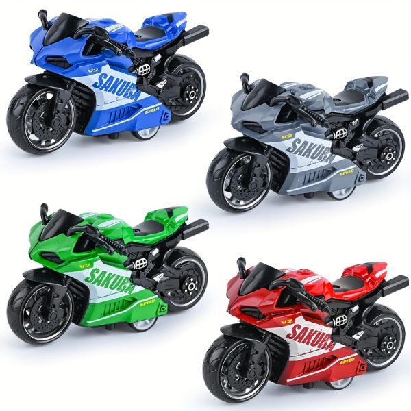 1pc Alloy Pull-Back Motorcycle Toy – Simulation Racing Model with Thick Anti-Fall Wheels – Durable & Wear-Resistant Motorbike for Kids’ Playtime Fun - Image 6