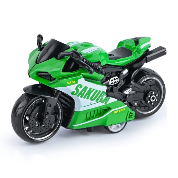 1pc Alloy Pull-Back Motorcycle Toy – Simulation Racing Model with Thick Anti-Fall Wheels – Durable & Wear-Resistant Motorbike for Kids’ Playtime Fun - Image 7