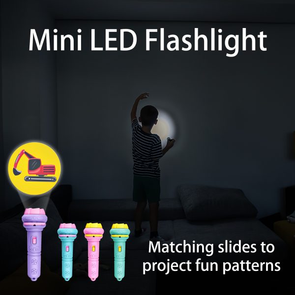 32-Pattern Projection Flashlight Toy with 4 Cards – Educational Puzzle Torch for Kids – Animal, Dinosaur, Vehicle & Space Themes – Fun Winter Bedtime Learning Gift - Image 8