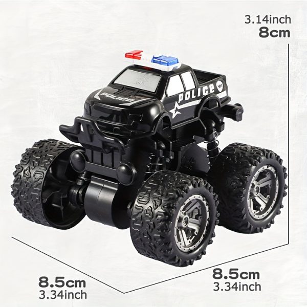 Rotatable Police Stunt Off-Road Car Toy – 4WD Inertial Climbing Vehicle with 360° Spins – Durable Toy for Boys, Super-Resistant Four-Wheel Model – Ideal Halloween & Winter Gift - Image 2