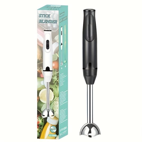 Handheld Immersion Blender with Stainless Steel Head – Includes 800ml Chopping Bowl & 600ml Smoothie Cup – Ergonomic Stick Blender for Smoothies, Purees, Soups – EU Plug, Durable Kitchen Appliance - Image 14