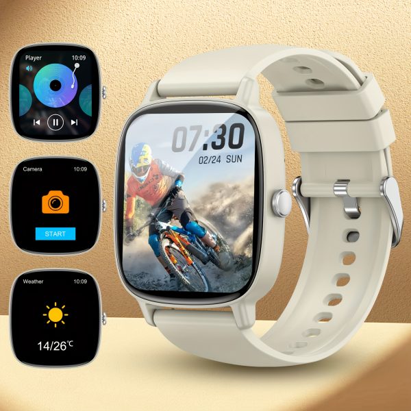 4.7cm HD TFT Screen Smartwatch – Wireless Calling, Fitness & Sleep Tracker, Sports Modes, Sedentary Alerts – Smart Watch with Realtek8763EWE Chip, USB Charging, Android & iOS Compatible - Image 5
