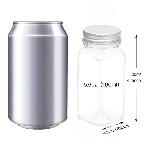 12/24pcs 5.6oz Square Plastic Spice Jars – Reusable Seasoning Containers with Lids for Kitchen Storage & Organisation - Image 6