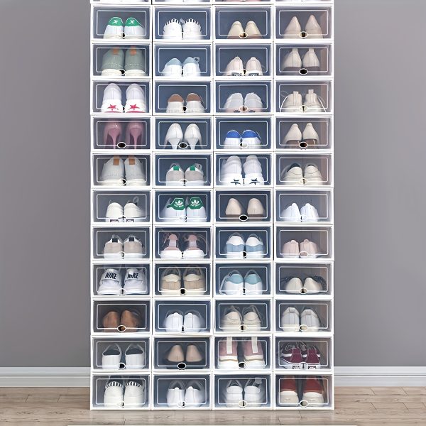 White Shoe Cabinet – Multi-Layer Dustproof Shoe Storage Organiser with Modern Design for Hallways, Bedrooms & Entryways - Image 5