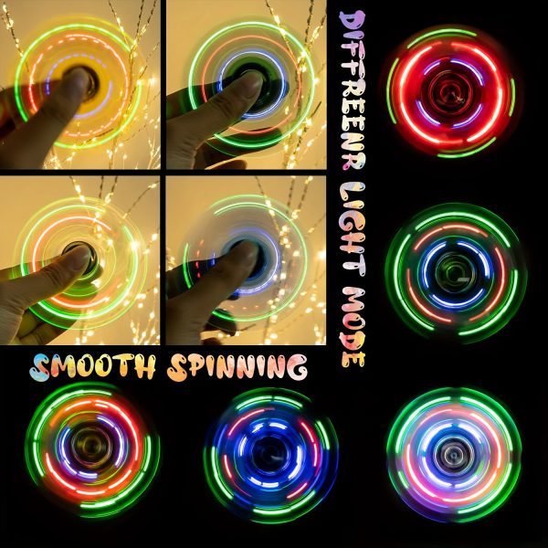 FIGROL LED Finger Top Toy – Flashing Light Spinner with GCC Button Battery – Fun Party Gift, Birthday Bag Filler, Classroom Prize, Halloween & Christmas Toy for Kids - Image 12