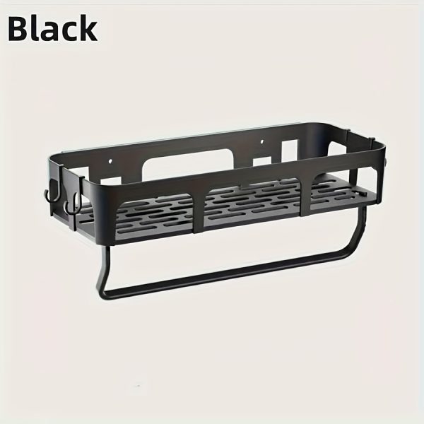 Easy-Install No-Drill Kitchen Storage Rack with Hooks – Wall-Mounted Multifunctional Organiser for Utensils, Towels & More - Image 3