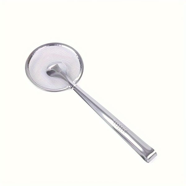Stainless Steel Strainer Spoon & Tongs – High-Temperature Resistant Frying Tool for Lifting, Draining & Serving - Image 3