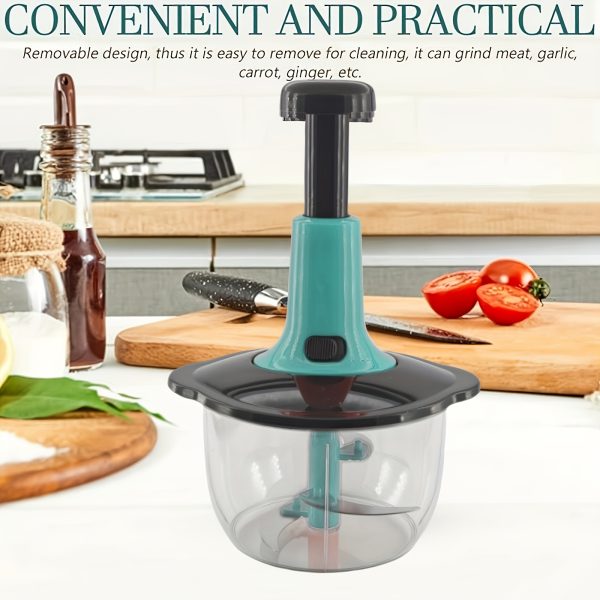 Quick Manual Press Chopper – Easy-to-Use Vegetable, Fruit & Herb Chopper for Salsa, Pesto & Puree – Durable Kitchen Essential & Holiday Gift - Image 8
