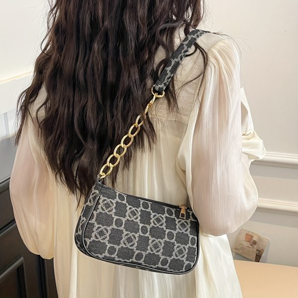 Women’s Houndstooth & Leopard Print Crossbody Bag – Retro Lightweight Shoulder Purse for Shopping, Work & Travel – Zip Closure & Polyester Lining - Image 8