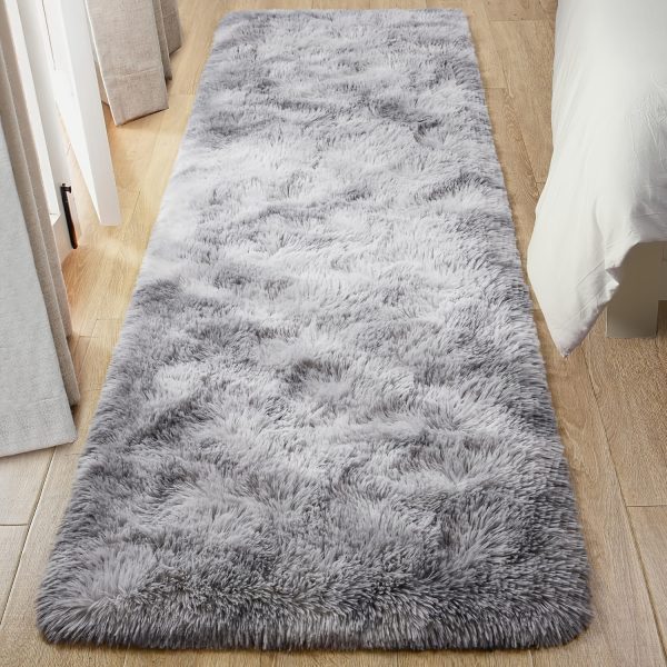 1pc Tie-Dye Shag Area Mat – Thick Non-Slip Polyester Floor Rug for Bedroom & Living Room – Soft, Decorative & Easy-Care Indoor Carpet for Sofa or Coffee Table Decor - Image 4