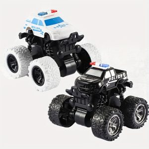 Rotatable Police Stunt Off-Road Car Toy – 4WD Inertial Climbing Vehicle with 360° Spins – Durable Toy for Boys, Super-Resistant Four-Wheel Model – Ideal Halloween & Winter Gift