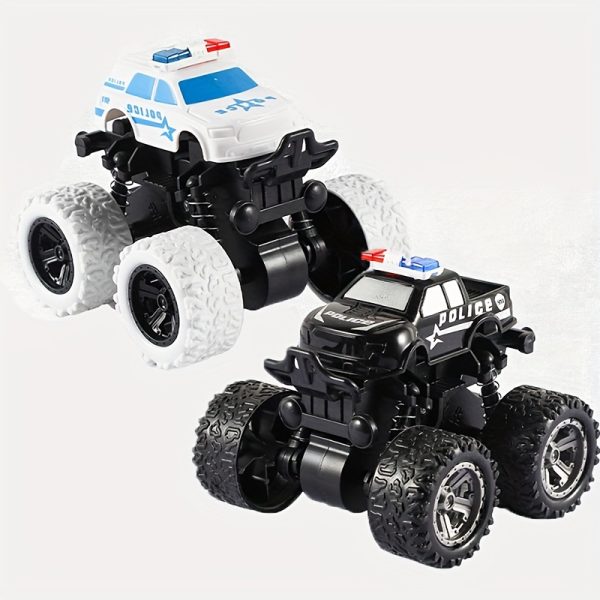 Rotatable Police Stunt Off-Road Car Toy – 4WD Inertial Climbing Vehicle with 360° Spins – Durable Toy for Boys, Super-Resistant Four-Wheel Model – Ideal Halloween & Winter Gift